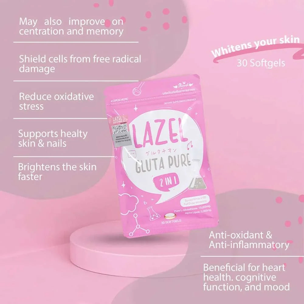 Reveal Your Glow with Lazel Gluta Pure: Thailand’s Top Glutathione Supplement for Radiant Skin - The Skin Matters