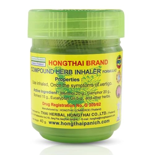 Hong Thai - Herbal Inhaler for Relaxation and Relief from Stress and Vertigo