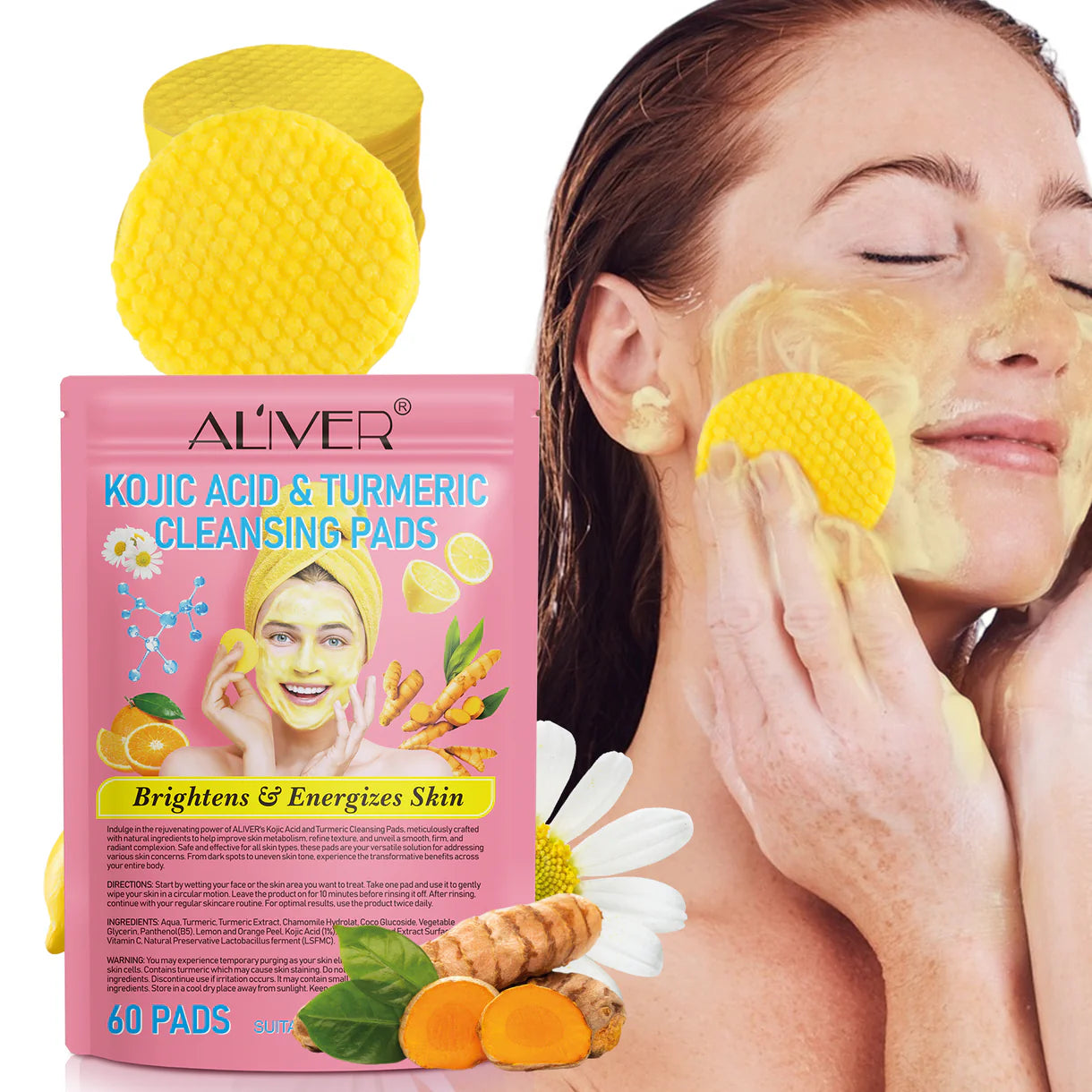 Kojic Acid and Turmeric Cleansing Pads (60 Pads) – The Skin Matters