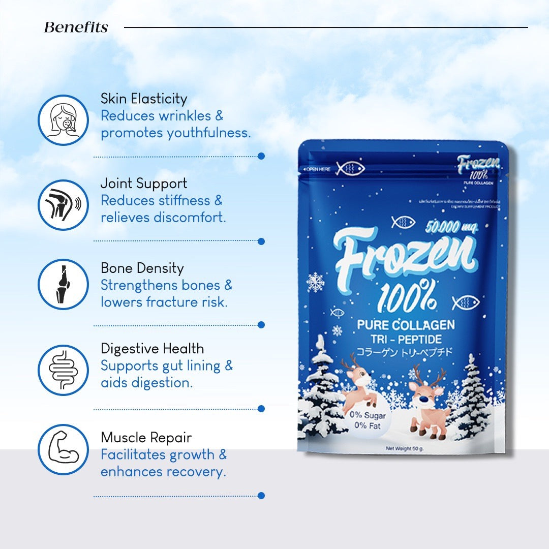 Frozen 100% Pure Collagen Tri - Peptide 50,000 mg