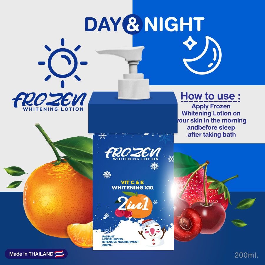 Frozen Whitening Lotion With Vitamin C and E - 200ML