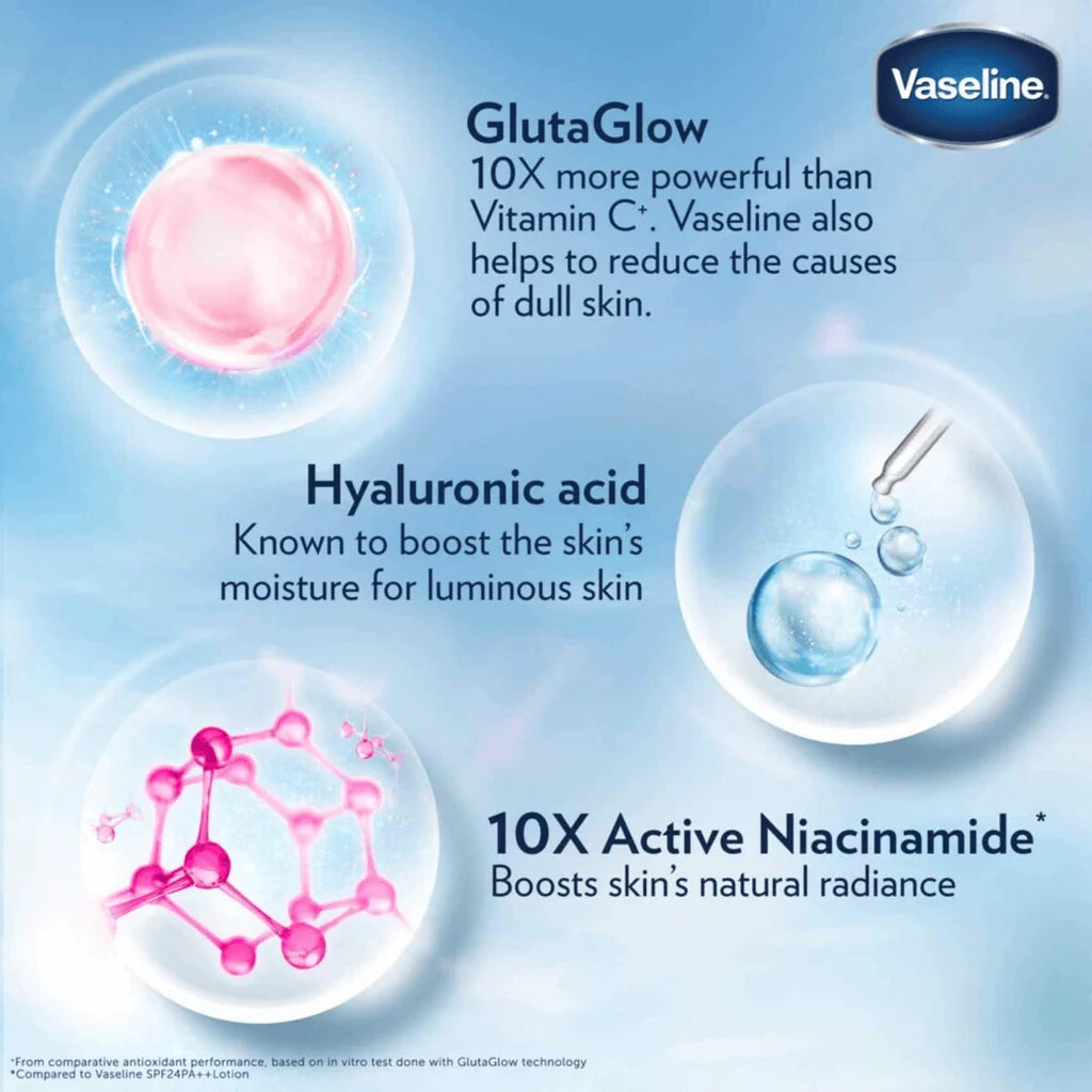 VASELINE HEALTHY BRIGHT GLUTA-HYA SERUM BURST LOTION DEWY RADIANCE - 300ML